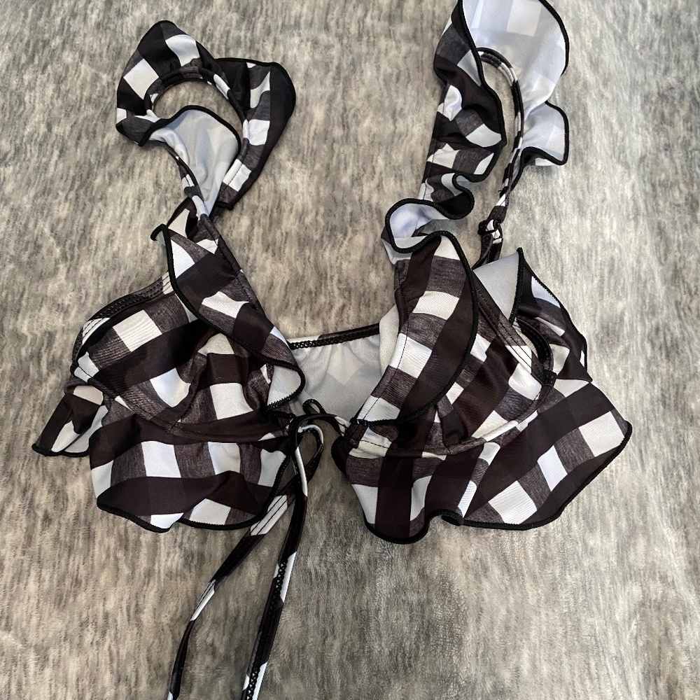 Checkered bikini top